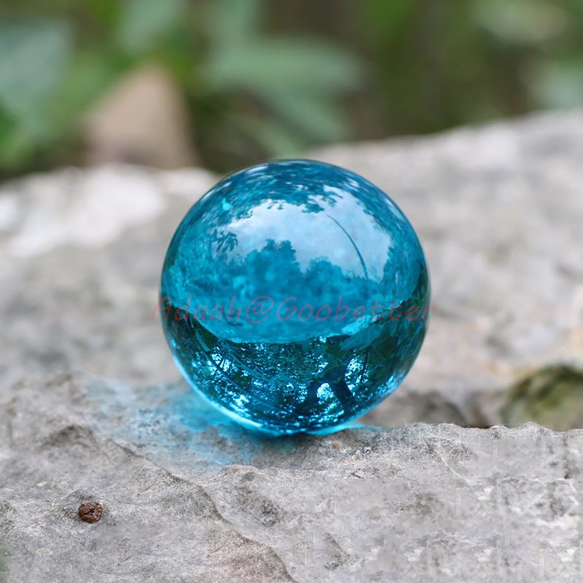 13.5-100mm Lake Blue Crystal Glass Ball Glass Beads Marbles Kids Toy Game Decor