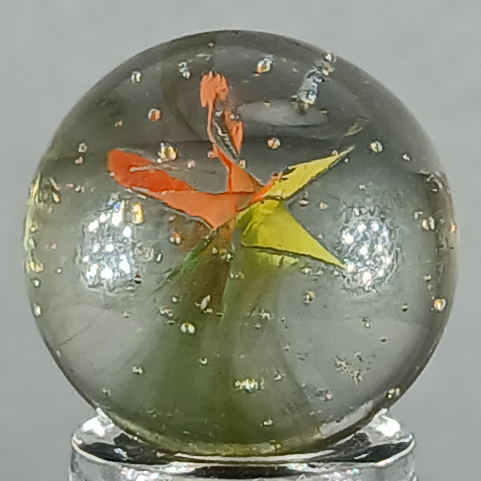 Vintage Tri-Color Hybrid Cat’s Eye Marble .62 Inches Near-Mint Condition