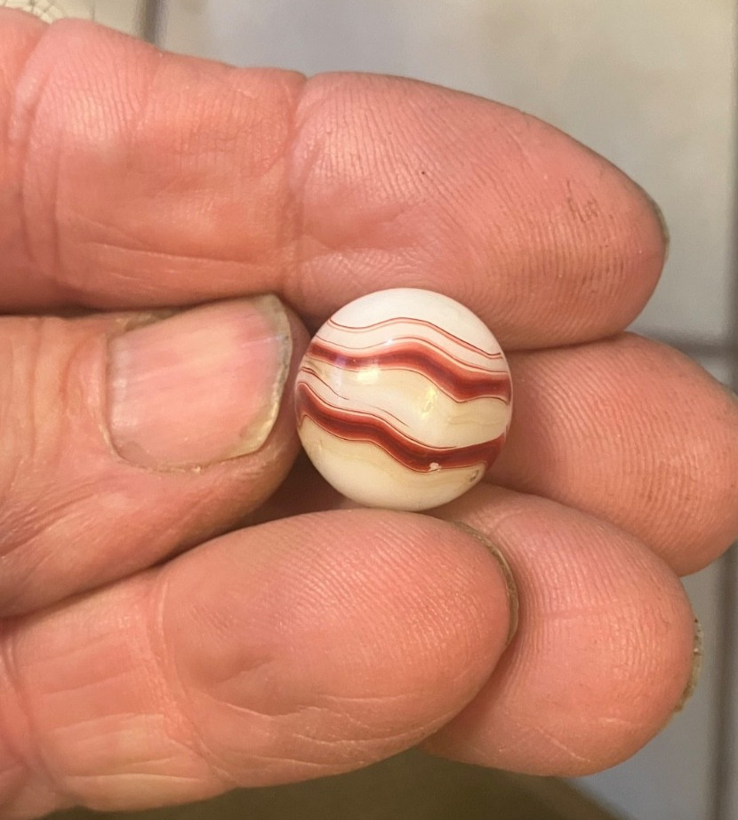 From collectors estate-Lot #122-Akro Milky oxblood? .646″-See description!