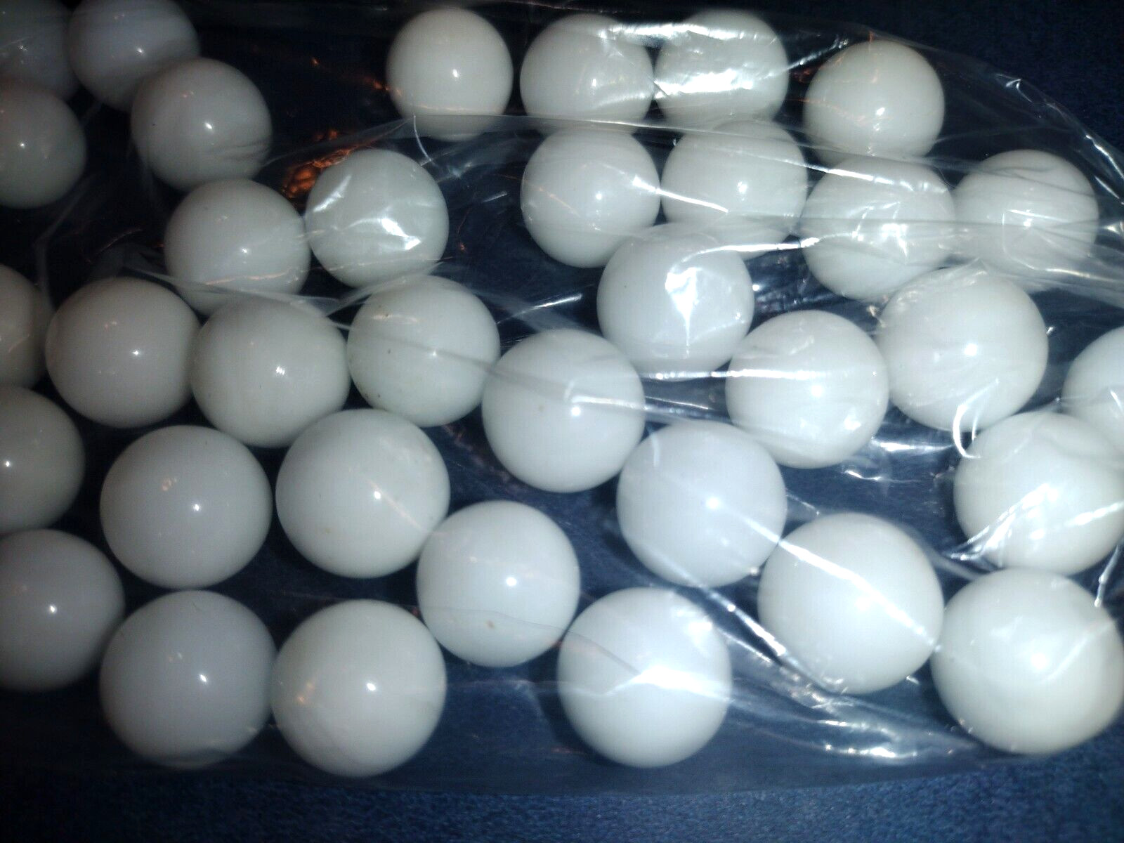 Vtg Toy Marbles White Milk glass 50 pcs. 0.5 in