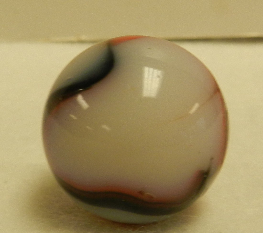 #20326m Huge .84 or 27/32 Vintage Peltier Glass NLR Rebel Shooter Marble *Mint*