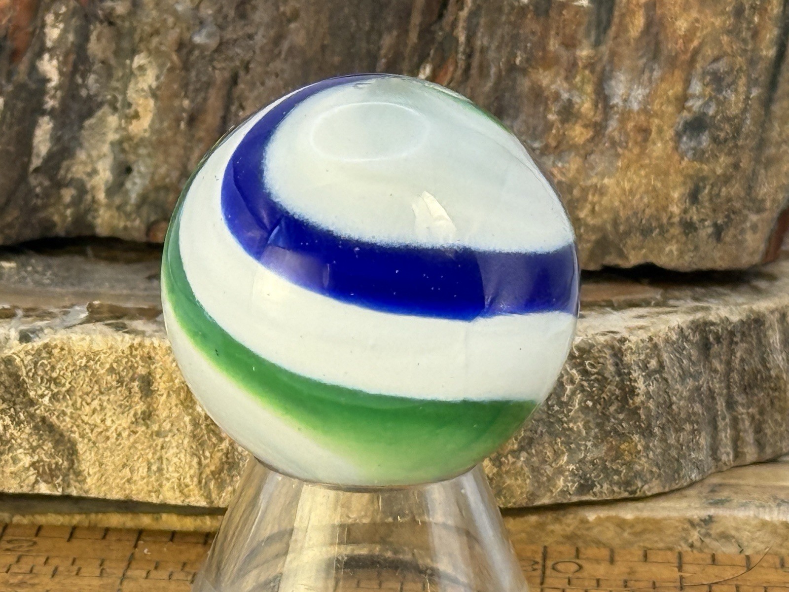 Vintage Joe Davis Glass Art Marble 1.43 inches Good condition–1759.26