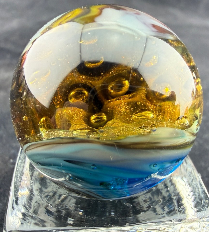 Steve Willis 2006 Handmade Lampwork Art Glass Marble 1.20″ Near Mint
