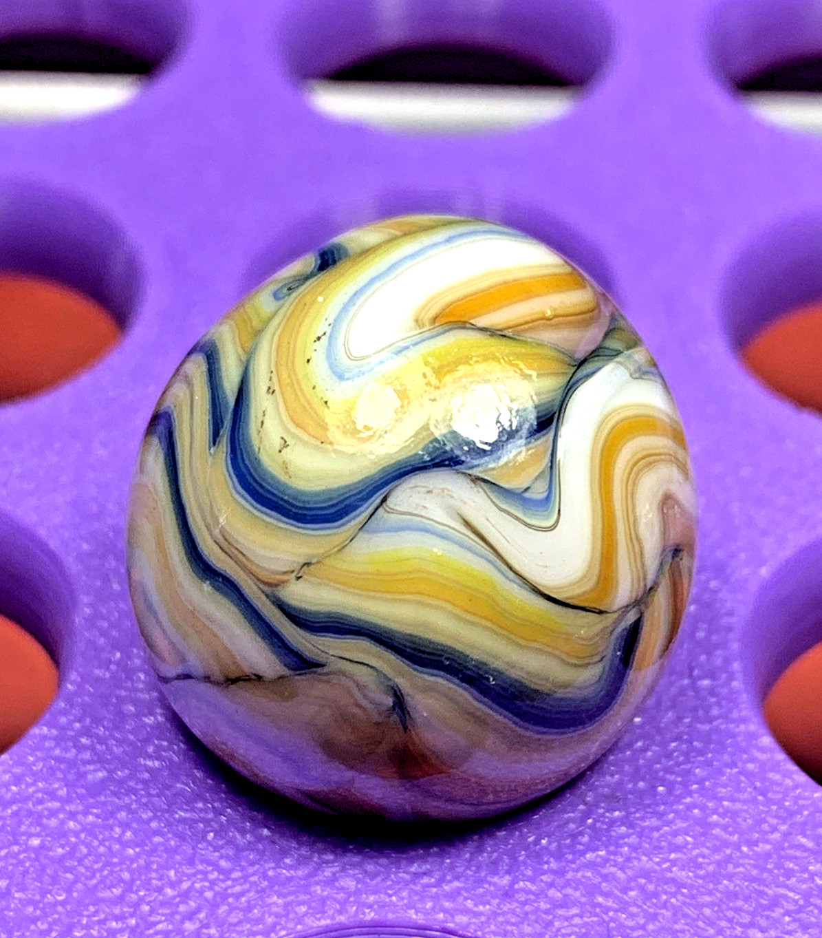 AS MADE TOPAGRAPHIC LOOKING ZIG-ZAG BUTT CRACK SWIRLED SHOOTER .76″ BOX01/109