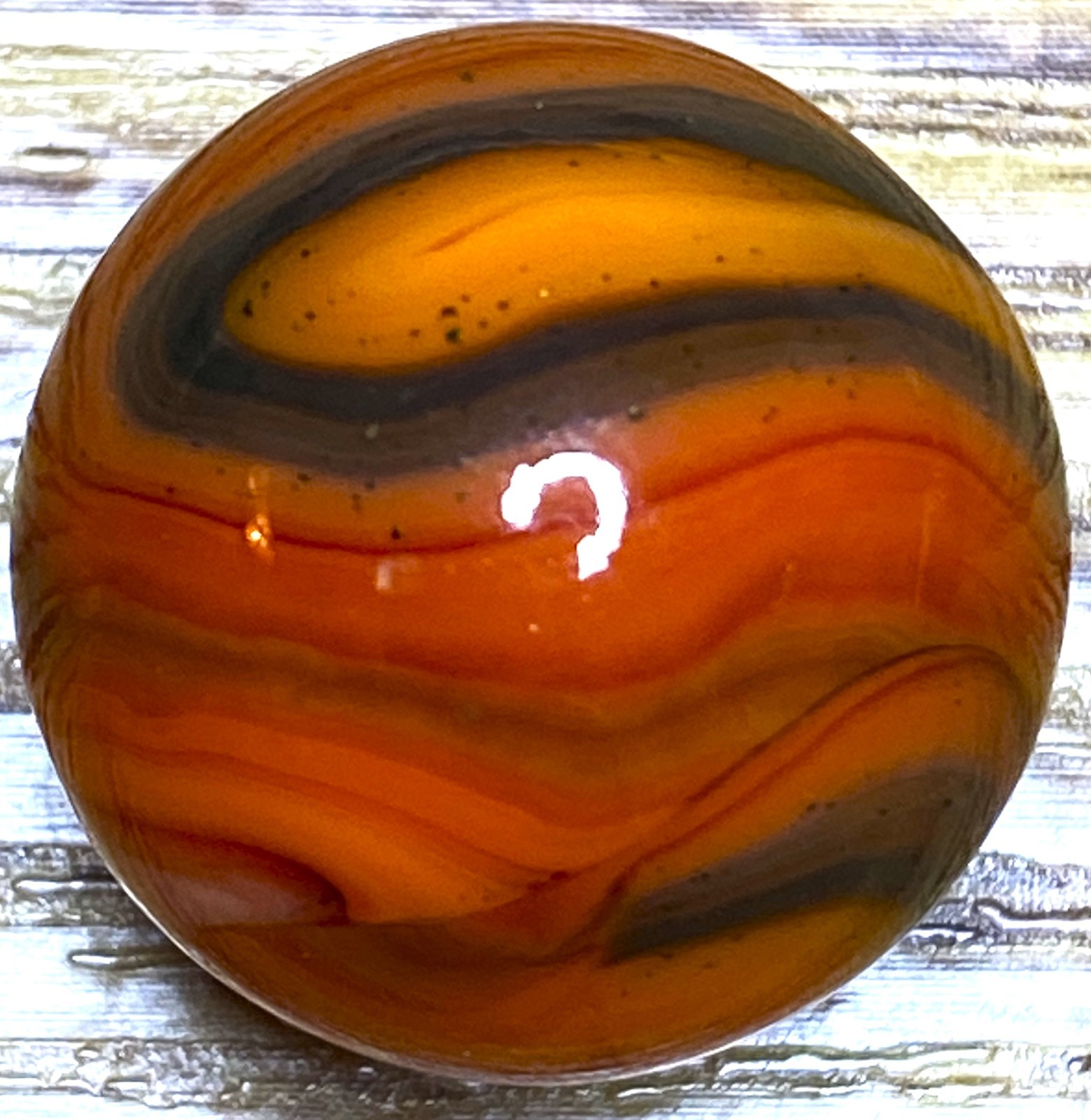 MARS ? OR IS IT JUPITER … ? OTHER-WORDLY SWIRLED SHOOTER .71″ BOX03/115