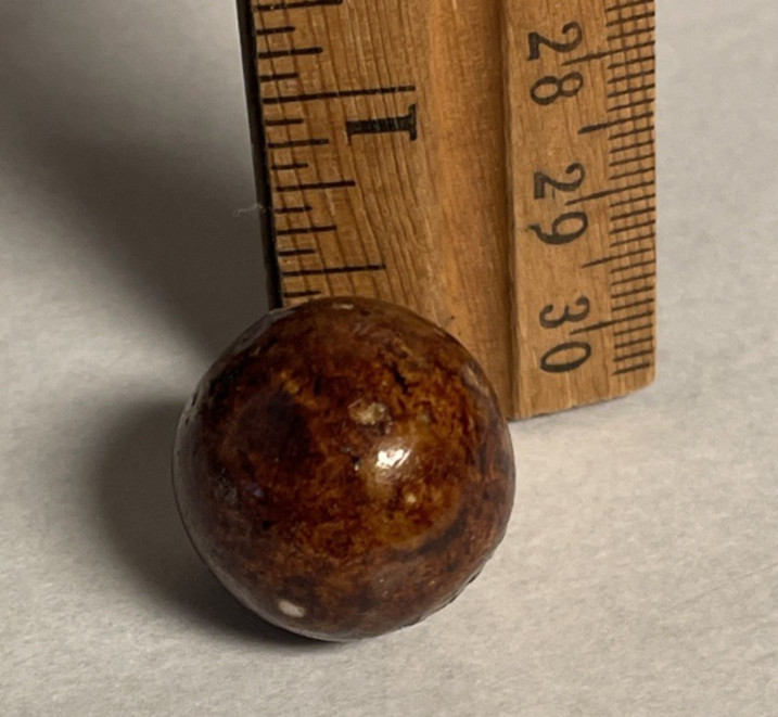 Vintage Antique Bennington Clay Marble – Brown