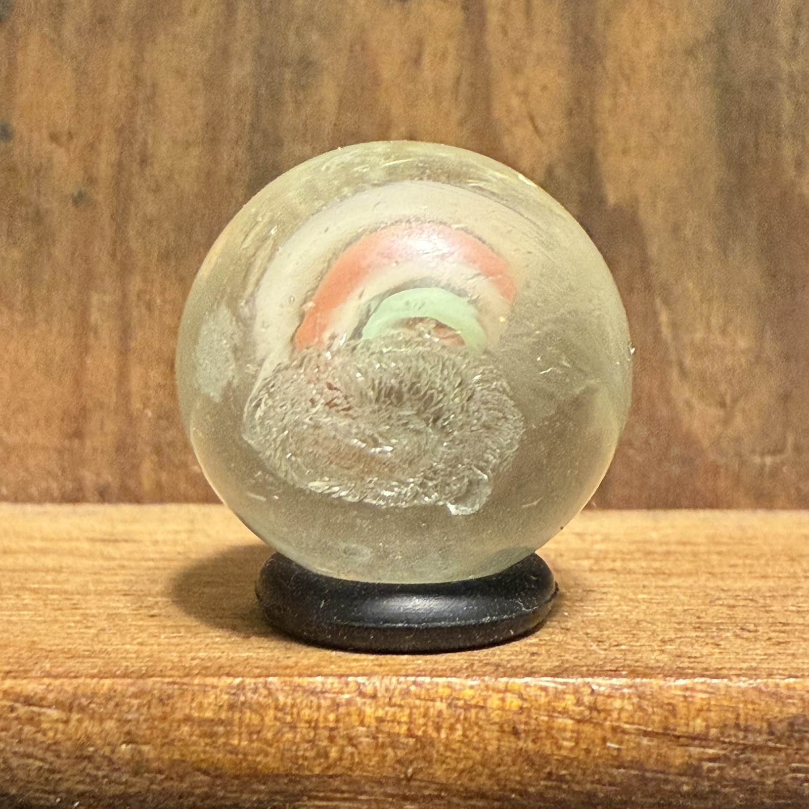 Antique German Handmade Ribbon Core Marble 19/32” Near Mint(+) | (182)