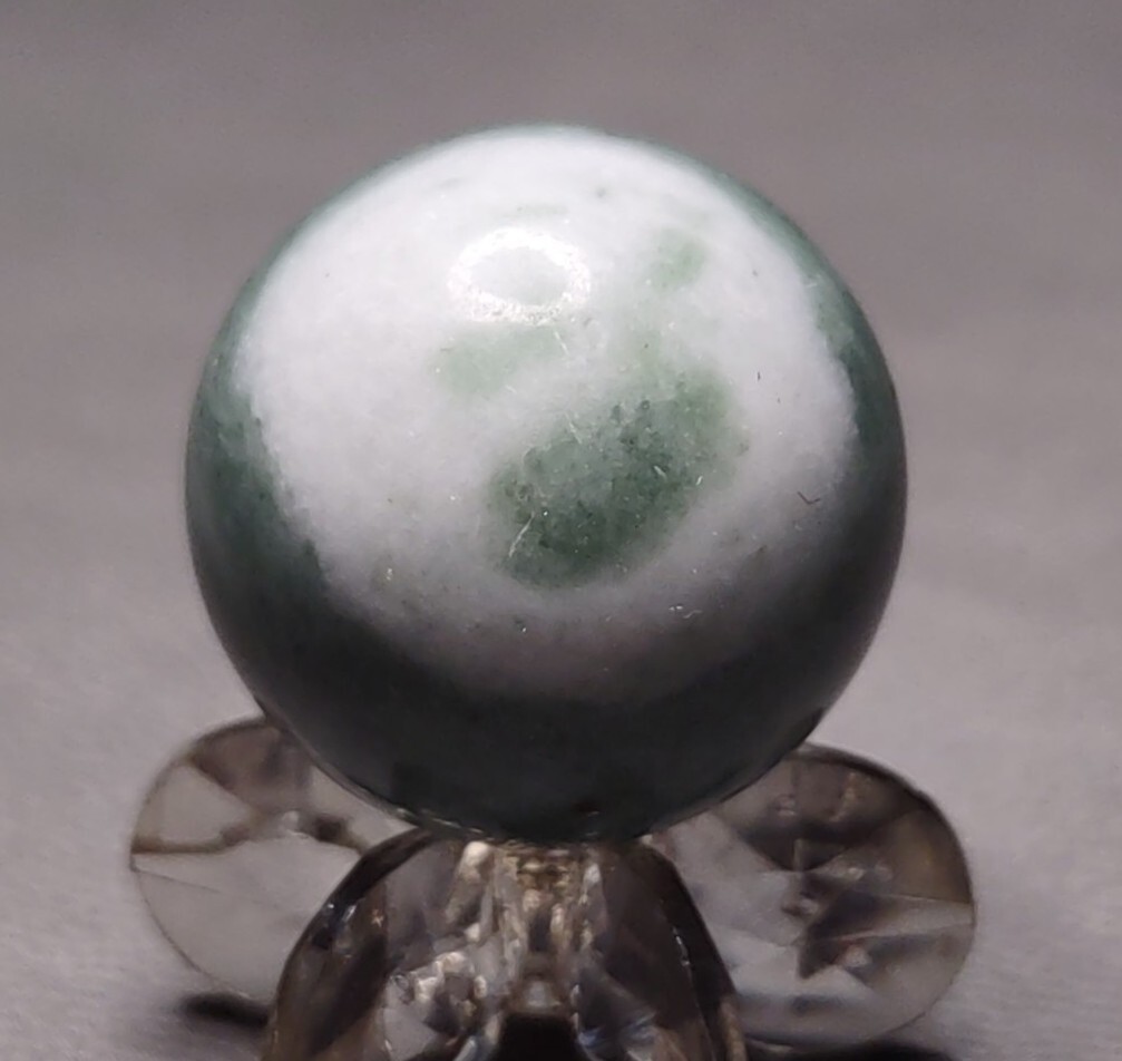 .80″ Green Crystal Stone Mineral Rock Sphere Vintage or Modern MARBLES Toys NM+