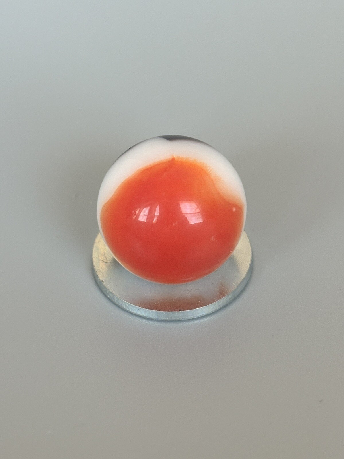 Vintage Vitro All-Red Marble 0.61 Inches Near-Mint Red White Black Or Brown