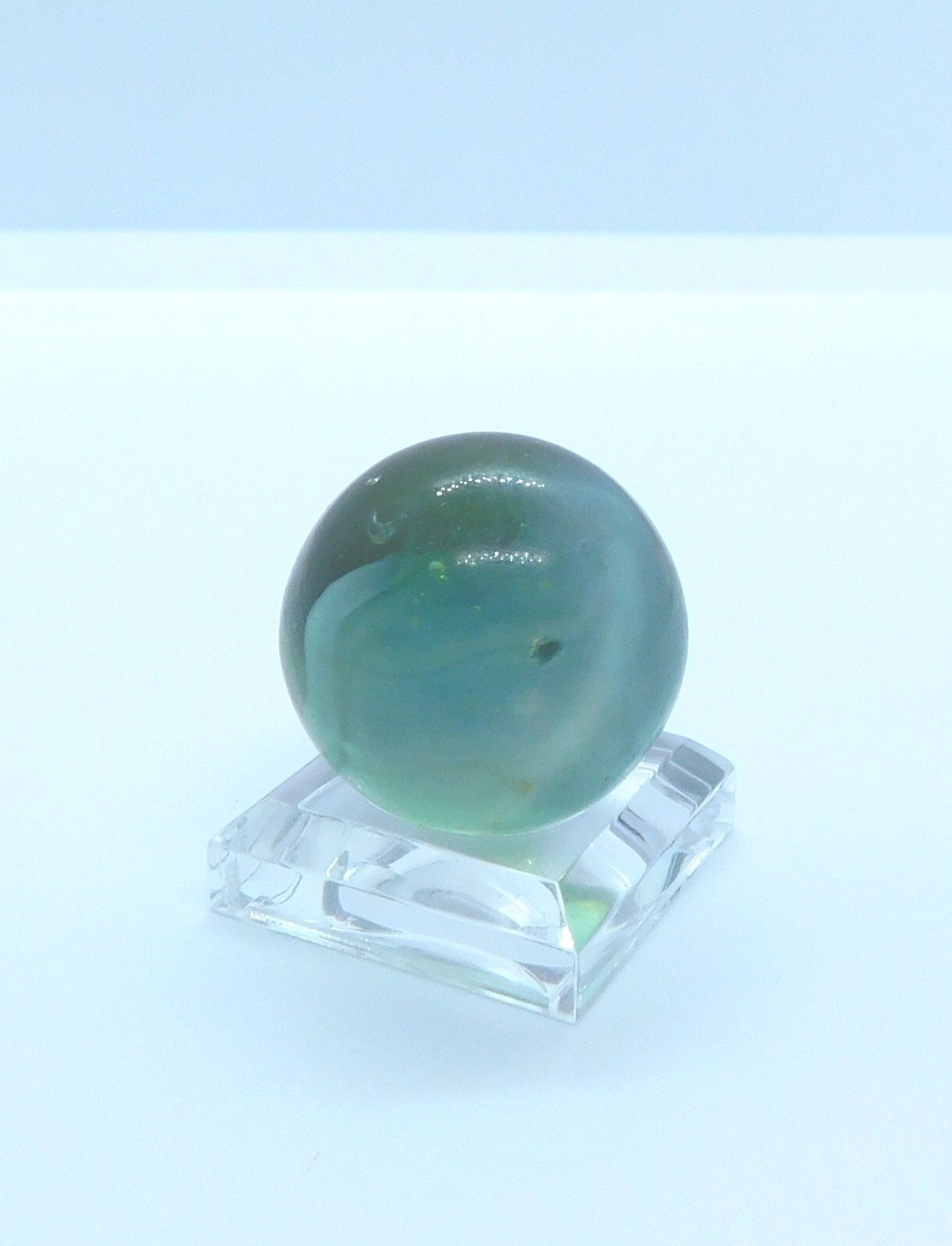 Large Marble Shooter Clear Green Purple White Slag Helmet Patch .86″ #3J