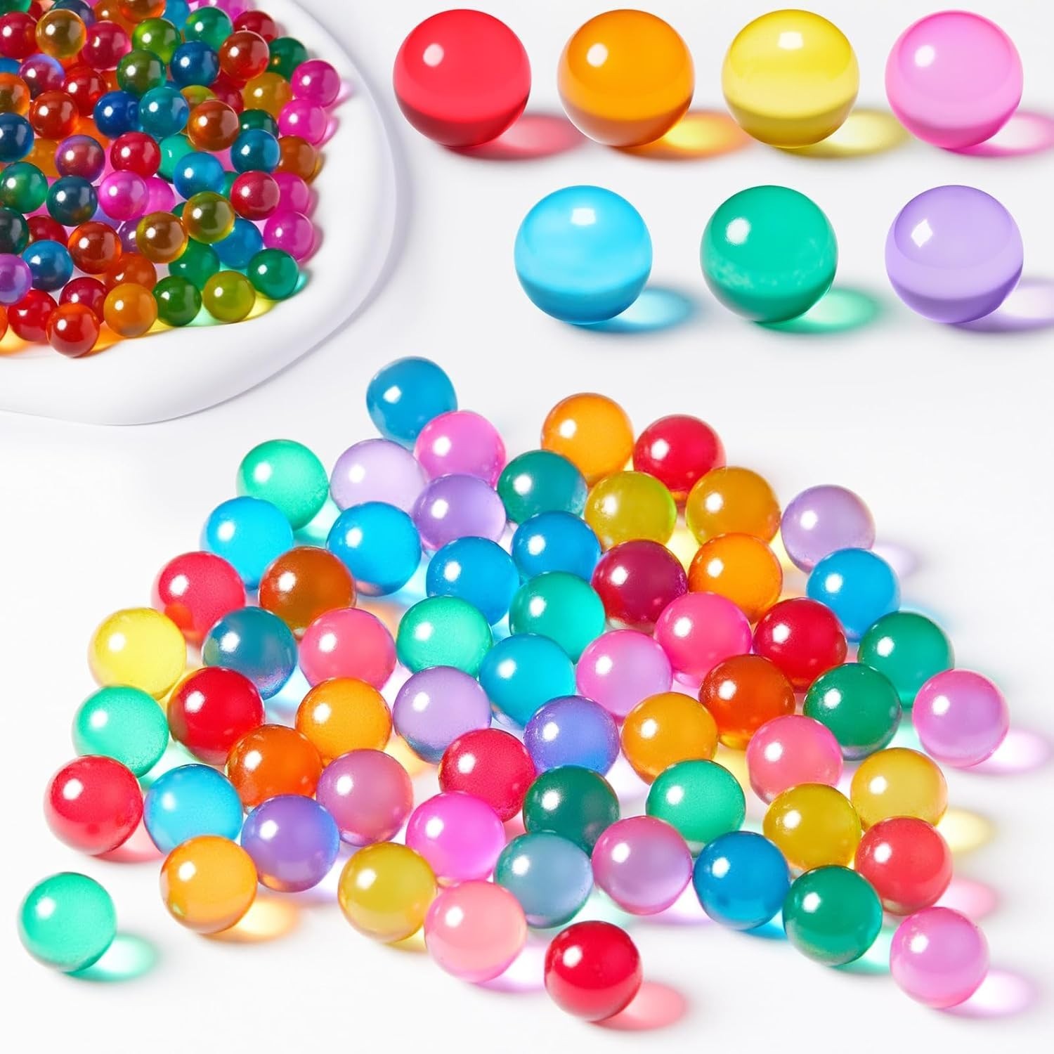 Colorful 1000 Piece Cat Eye Glass Marble Set – Ideal for Games and Projects