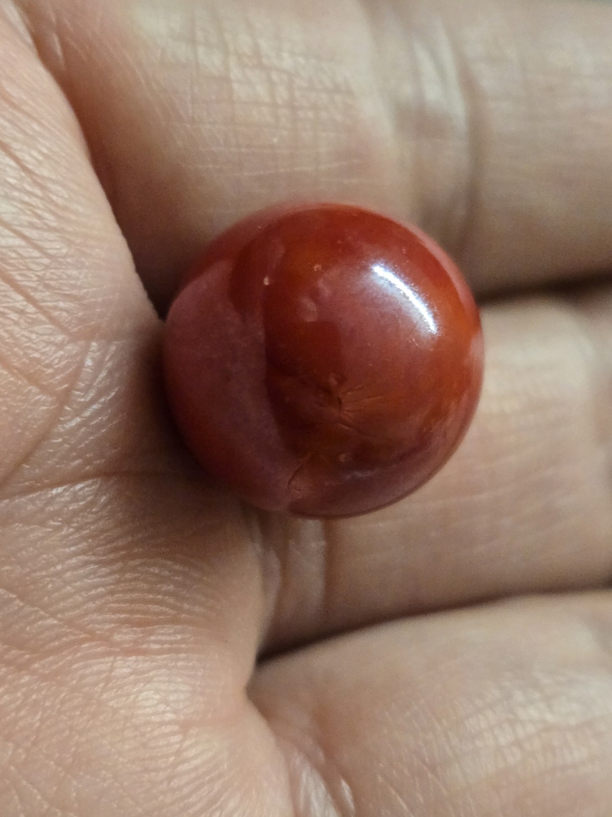 🔥 Vintage CAC Rare Red Brick Swirl Christensen Marble