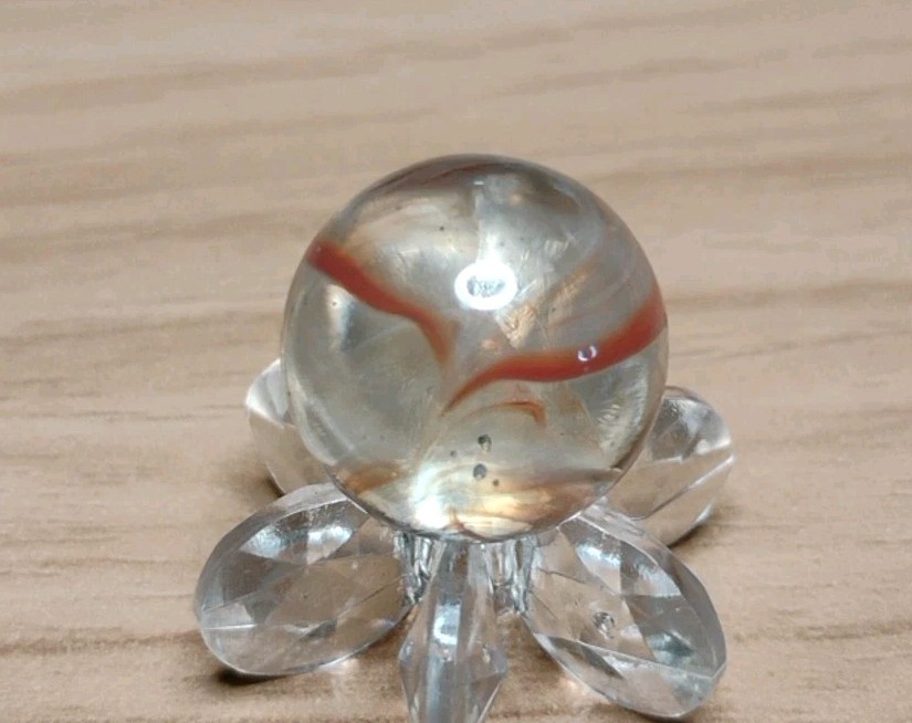 .62″ VINTAGE MARBLES – PELTIER CLEAR BASE🔥RARE COLLECTOR TOYS MINT-