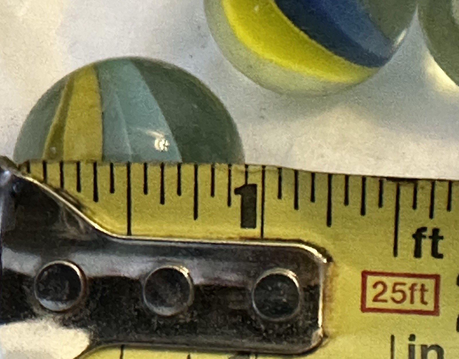Vtg glass marbles 1”. gm-004 Shooters. 25 count in box. Color Cat-eyes. NIB