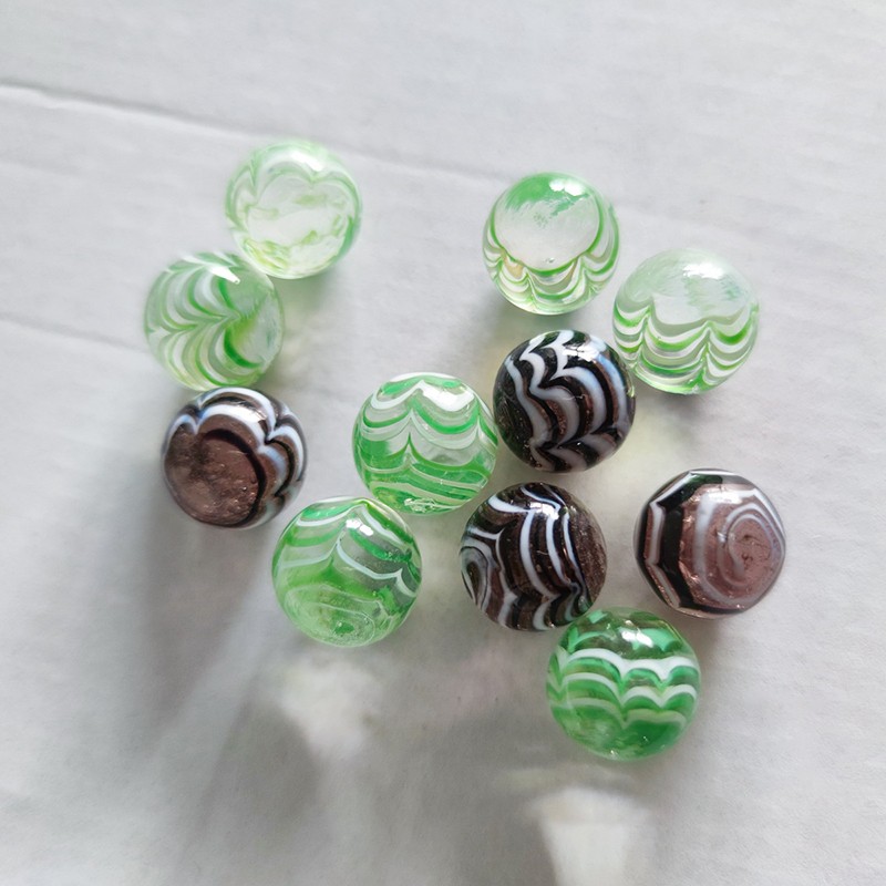 16mm Ripple Glass Marbles Beads Glass Balls Vase Fish Tank Decoration Toy Game