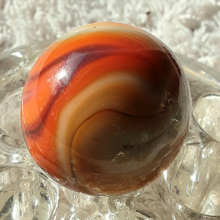 1″ Vacor or Jabo Multi Color Swirl Marble In Wet Mint Condition👌.