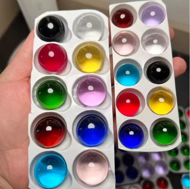 Solid Color Glass Balls Fish Tank Ball Glass Marbles Bouncing Ball 15mm Diameter