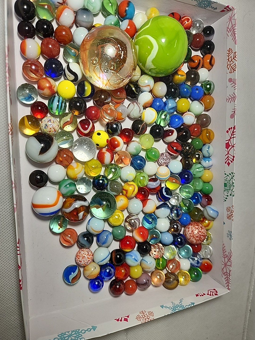 3lbs Fancy & Common Marbles Shooters Toe Breakers New & Old Rare Mix You Get All