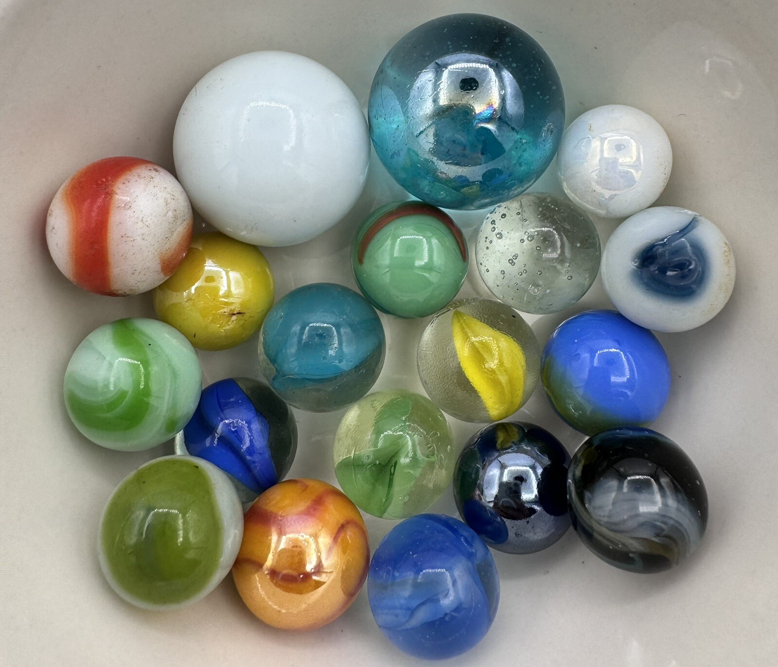 Vintage Marble Lot Of MARBLES UV Reactive Cadmium Uranium Lot #58