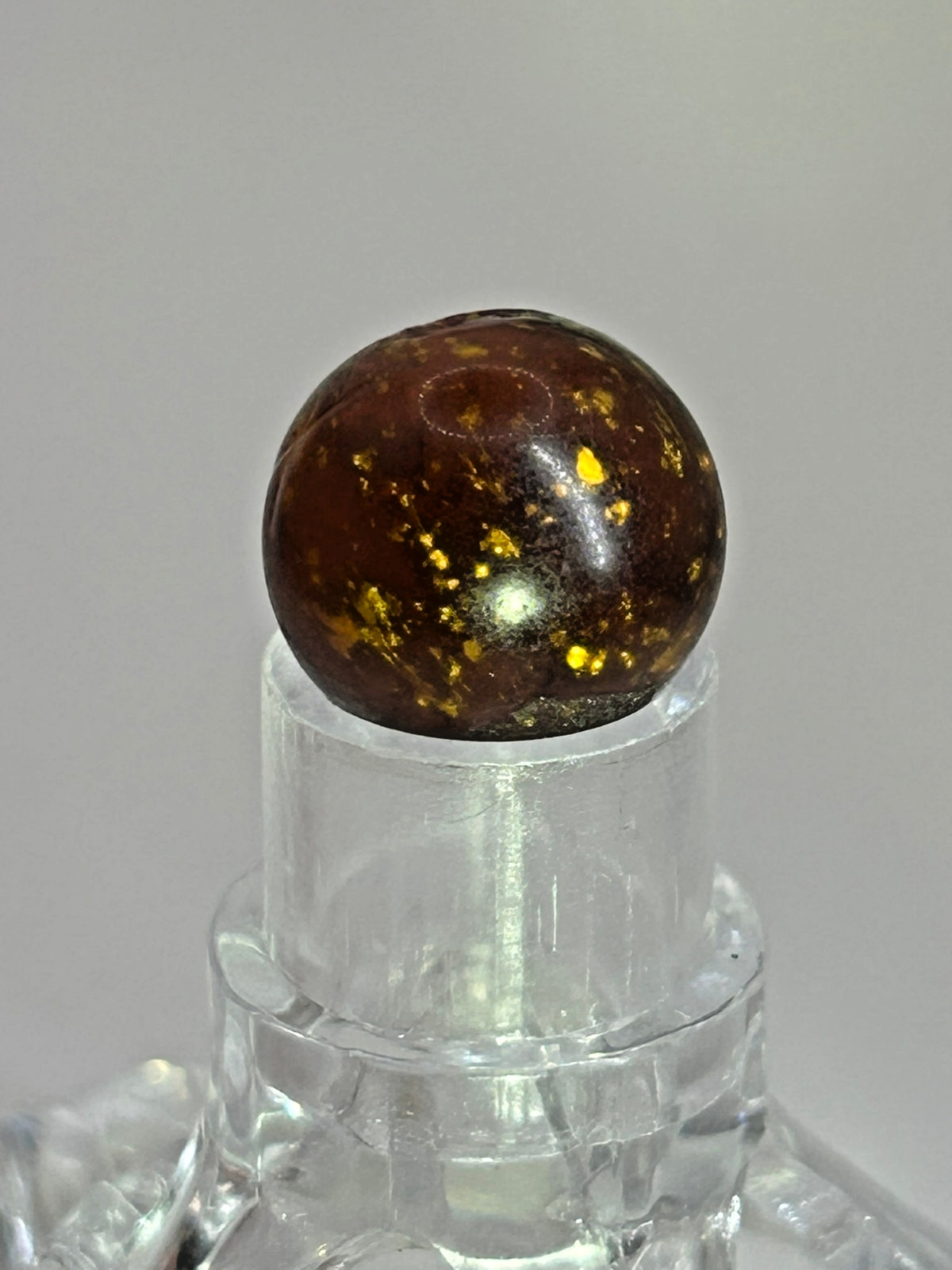 Rare Color Antique German Handmade Red Mica Marble 73/128″ Mint M29