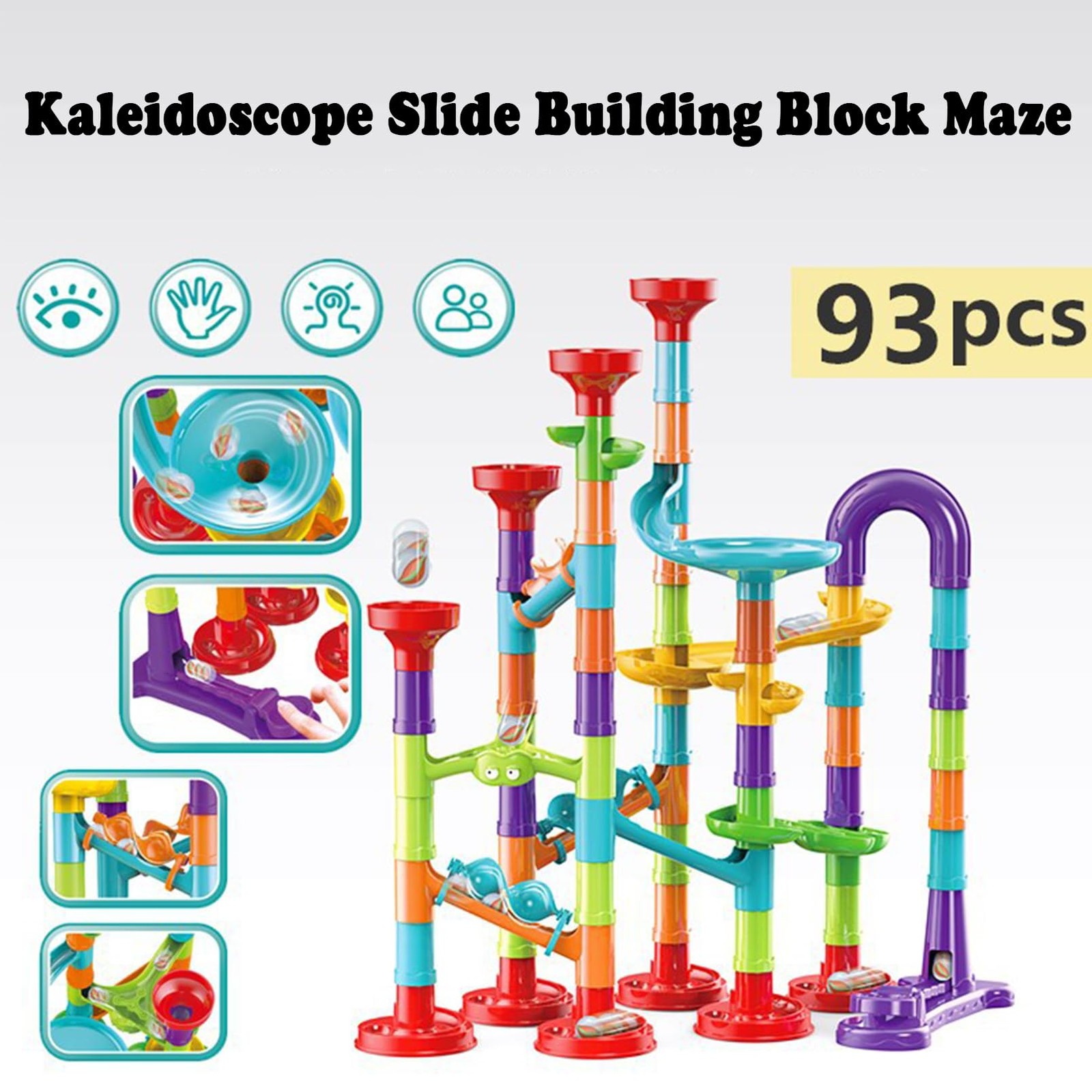 ailixinda 93 PCS Marble Toy 2 inches x 3 x 0.5 inches, Multicolor