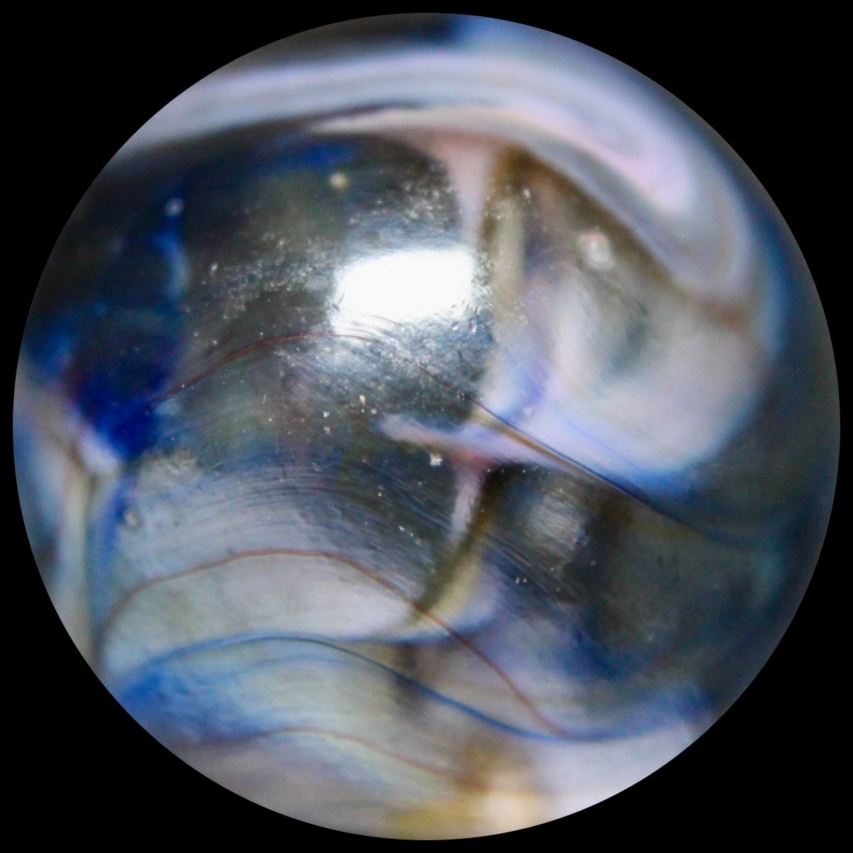 JABO ET Crystals Marble Collector Series: Radioactive Lavender & Blue Wirepull