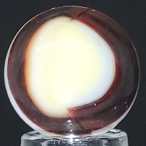 Vintage Vitro “Black Lined All-Red” Marble 5/8 Inch Size Near-Mint Condition