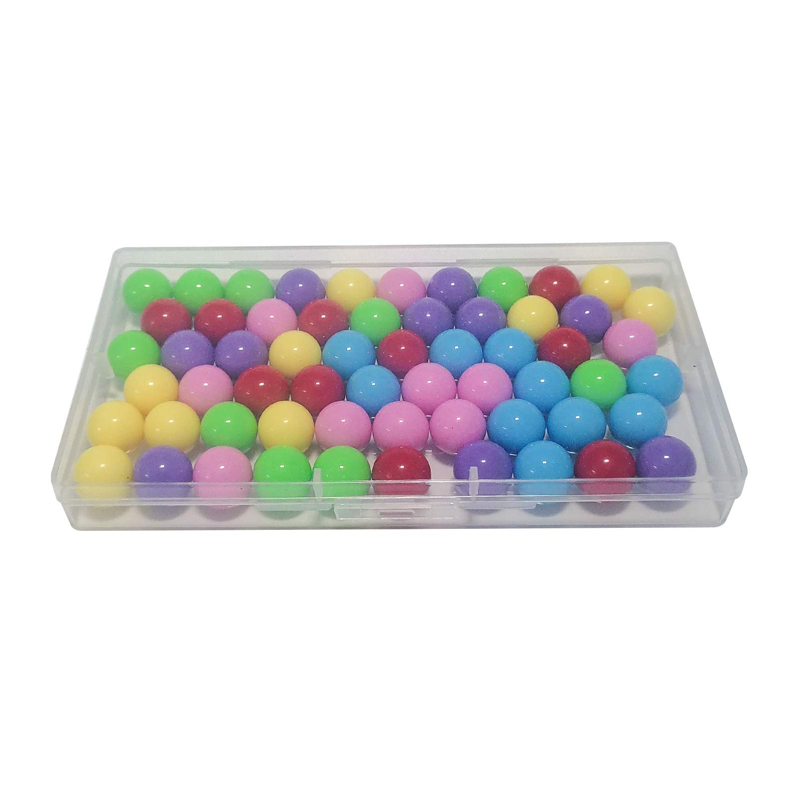 60 Pcs Chinese Checkers Marbles Balls in 6 Colors,Game Balls with Plastic Box…