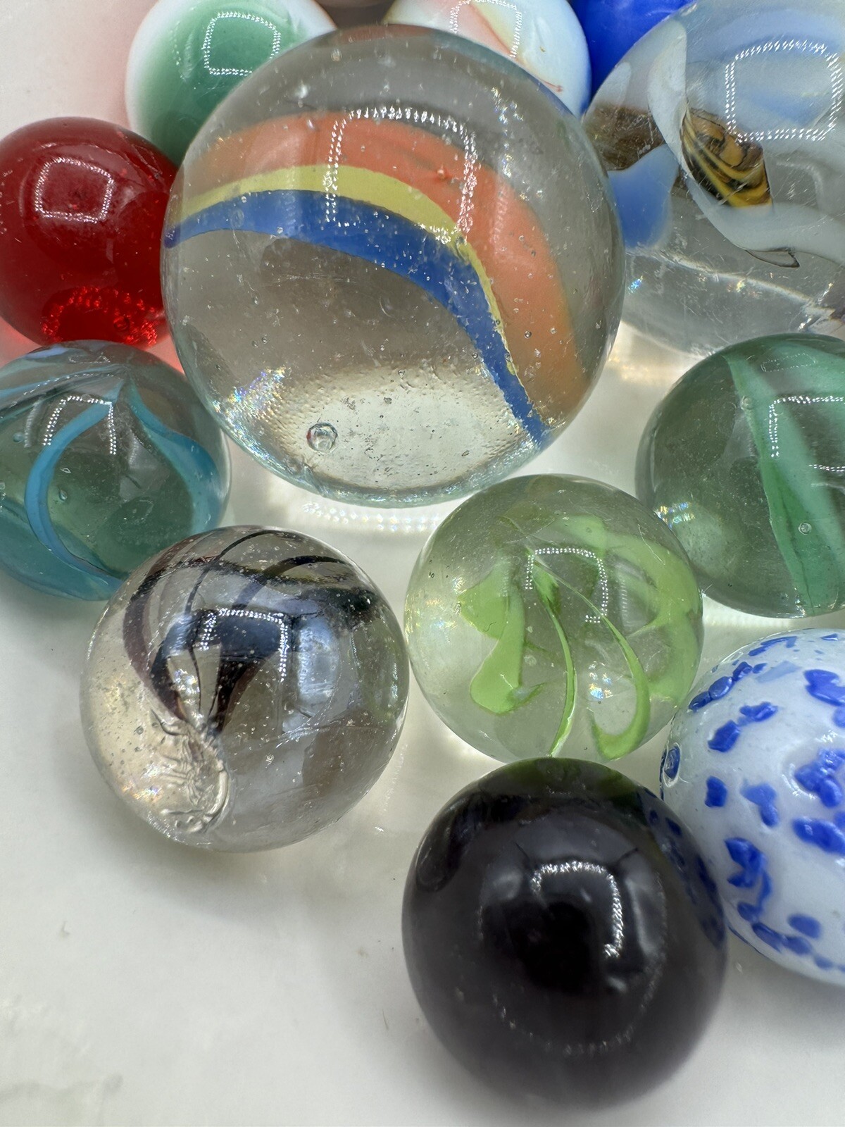 Vintage Marble Lot Of MARBLES UV Reactive Cadmium Uranium Lot #7