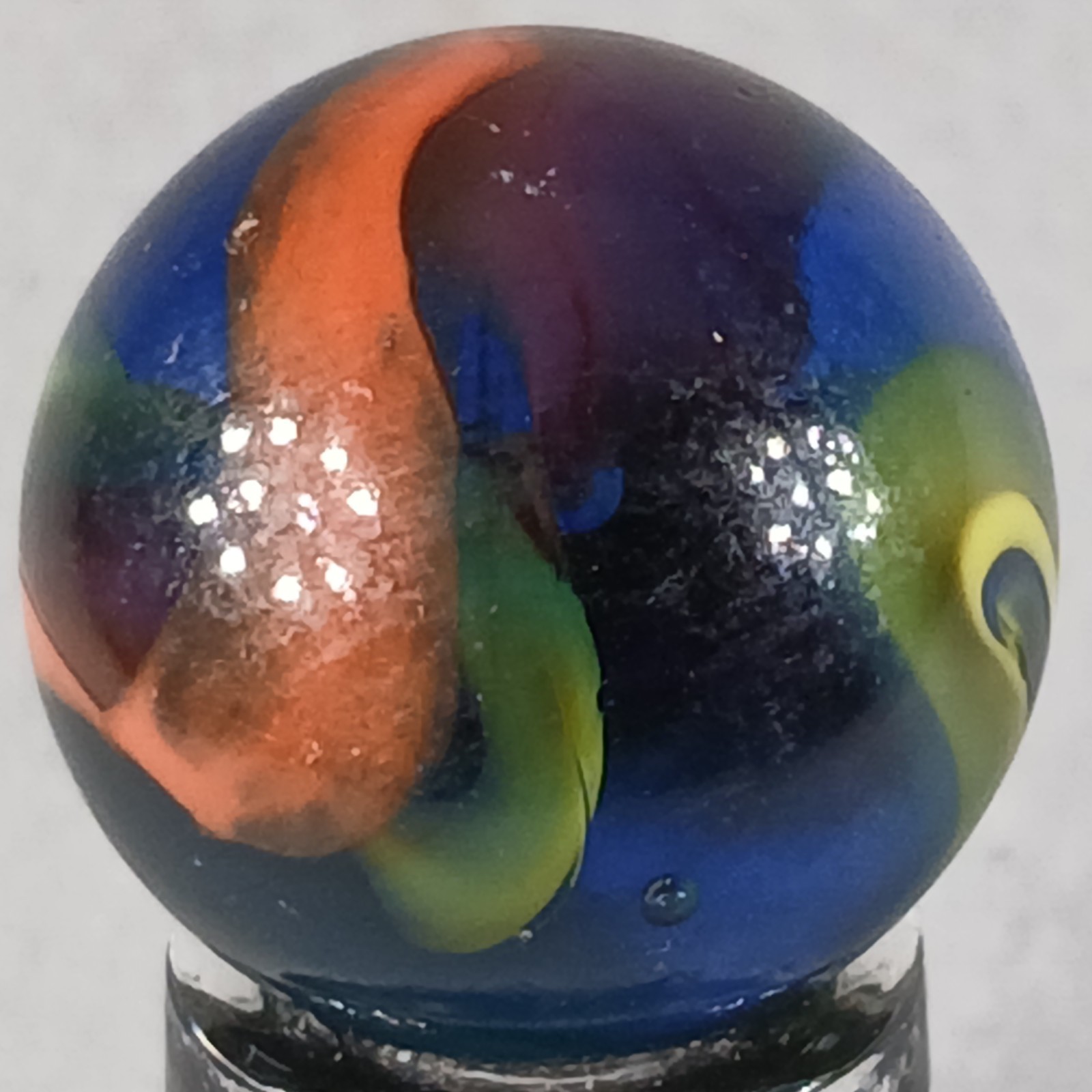 Vintage King Marbles Deep Orchid .61 Inches Near-Mint Condition