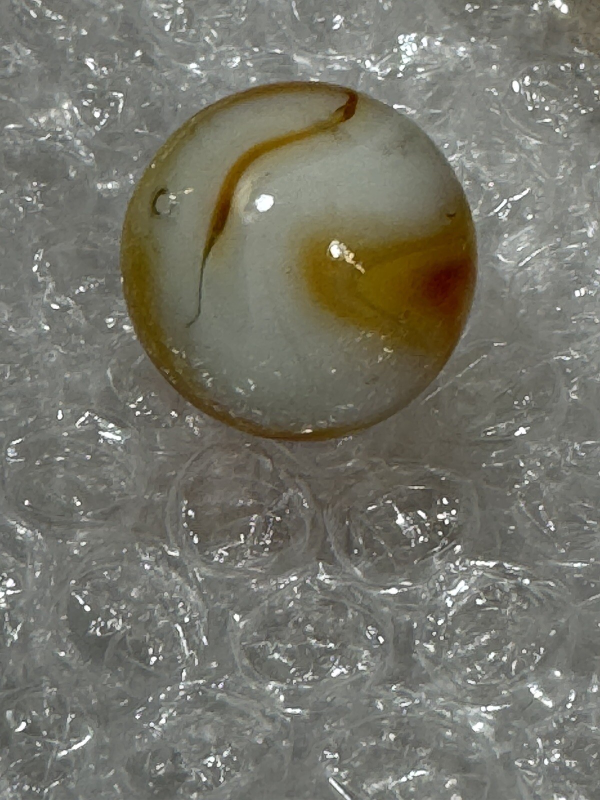 Vintage Colorful Burnt Red Zebra Rainbow Marble Preowned