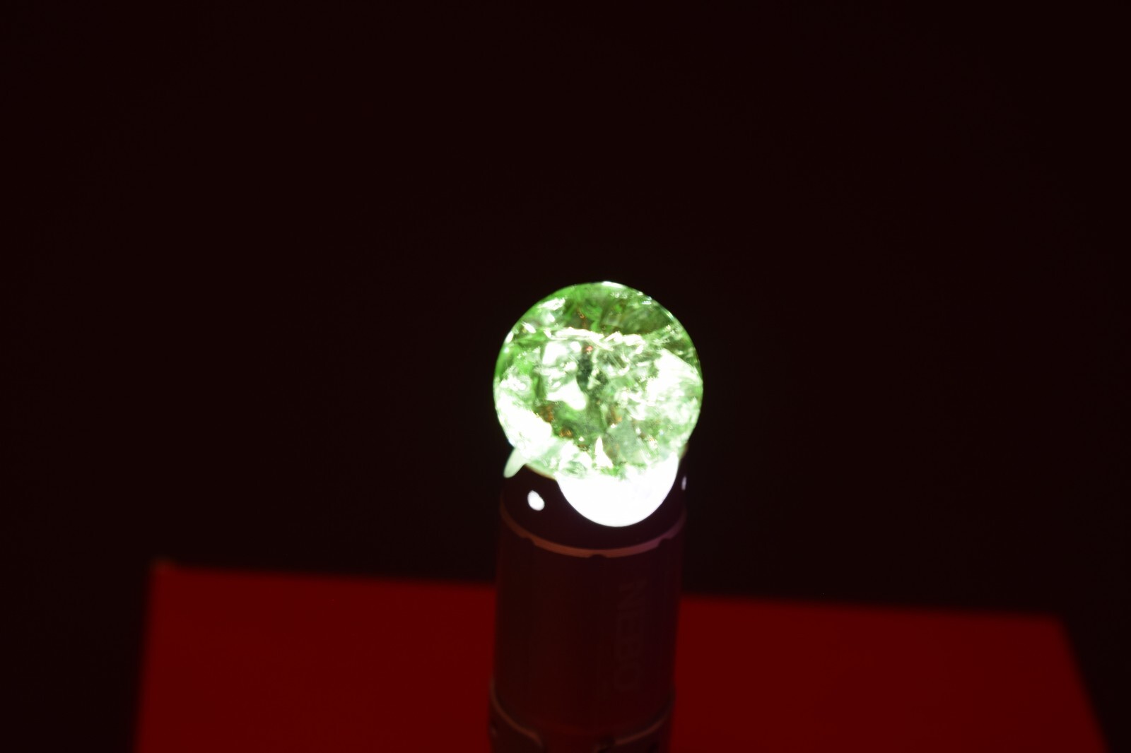 Vitro Emerald 🟢Green💎Jeweled Crackle Glass Toy Marble, Shooter Size .875″=7/8
