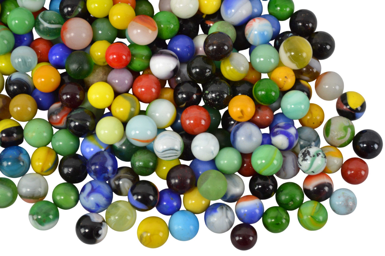 Vintage Player Marble Lot 300+ Mix Variety Unique Collection 13mm-16mm