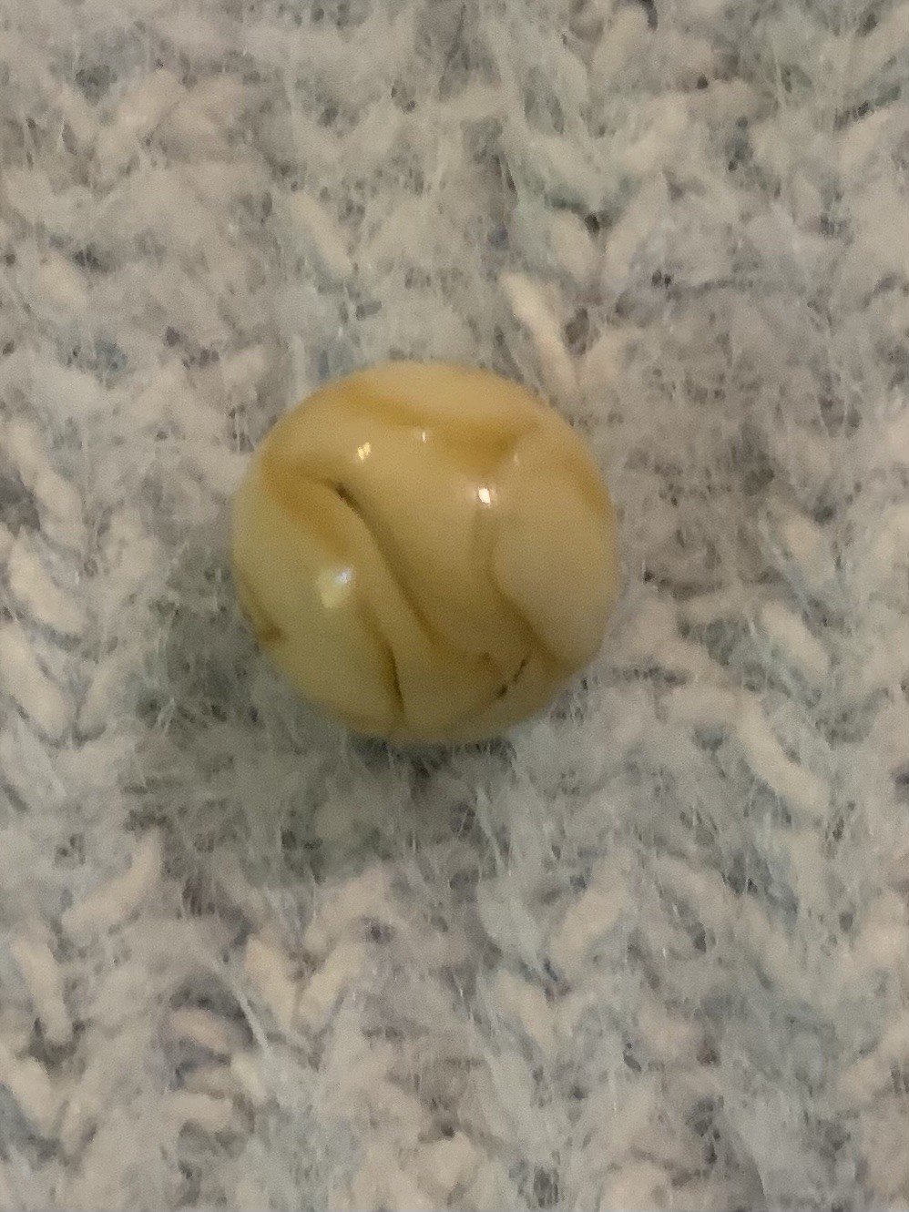 Ravenswood Honey Amber And White Slag Pontil Marble