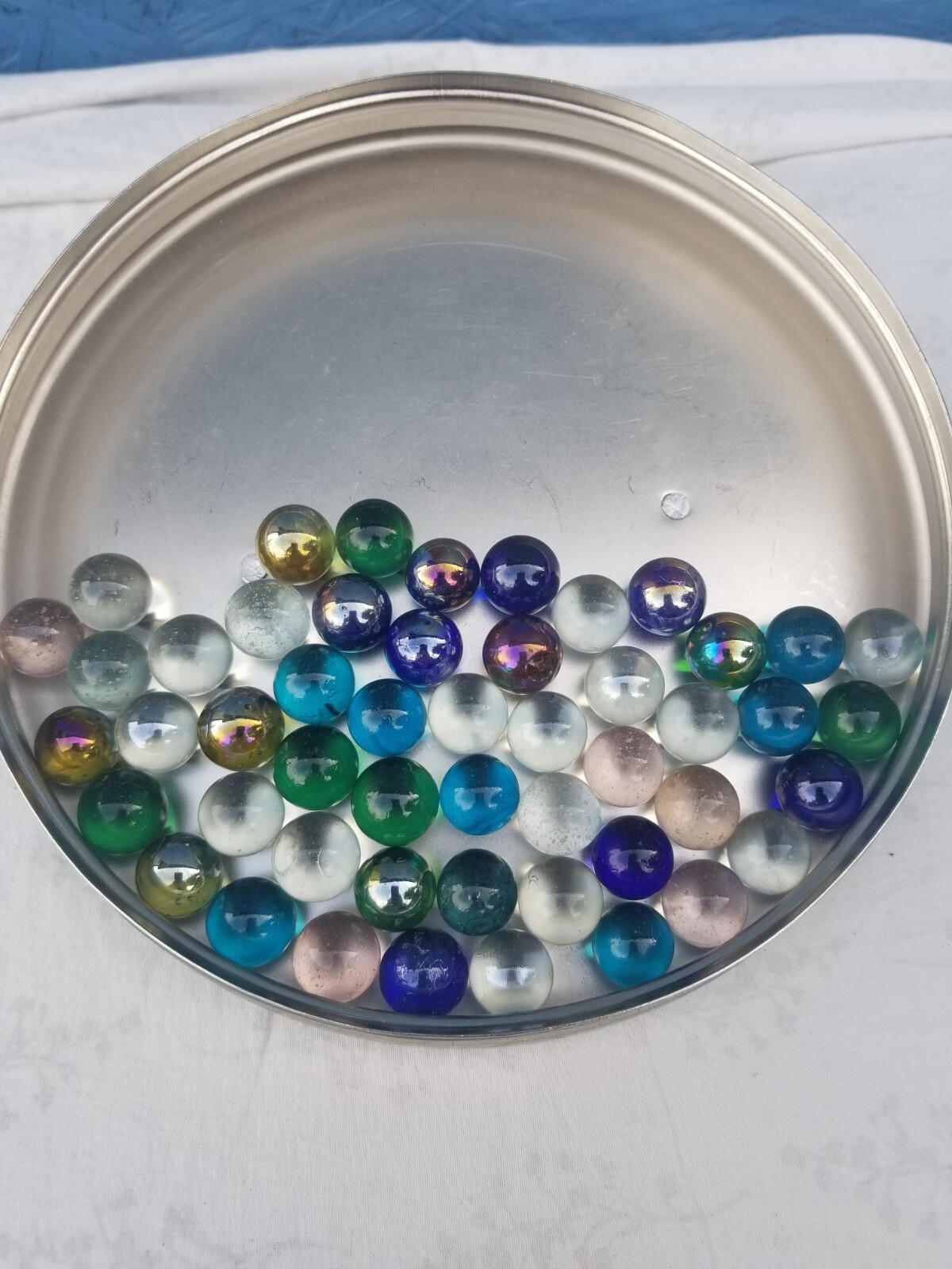 VTG 50 GLASS CLEAR AMAZING MARBELS