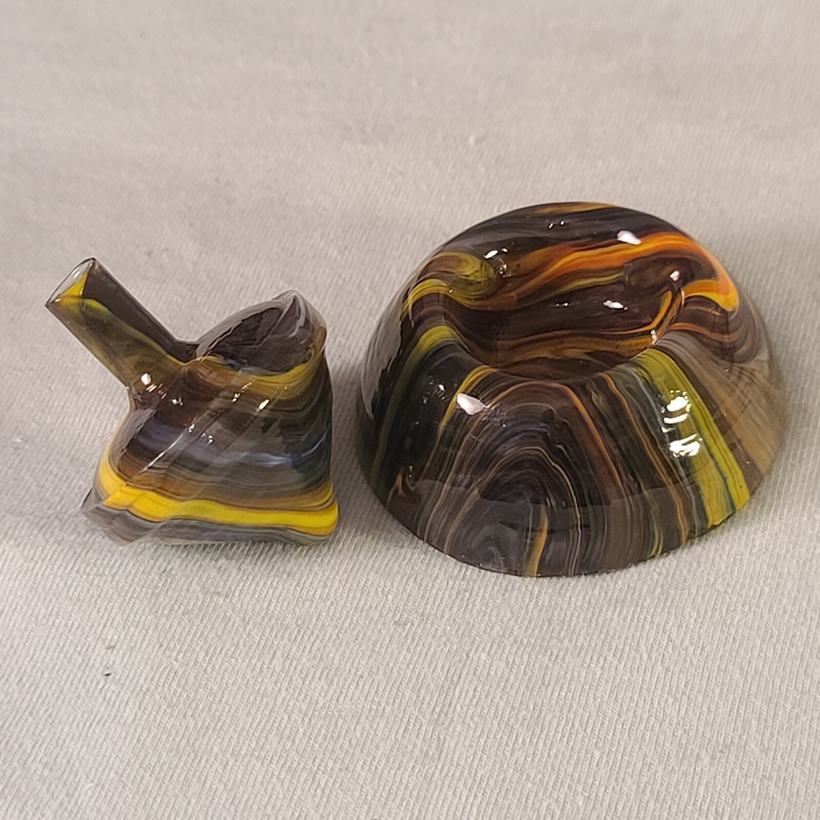 ANDY DAVIS, Glass Art Spinning Top & Base, Encore Run (?), #263A