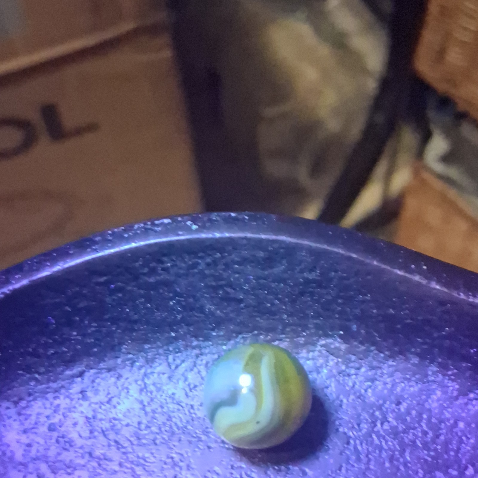 Green Swirl Machine Made Glass Toy Marble for Ages 4-7 8-11 Years