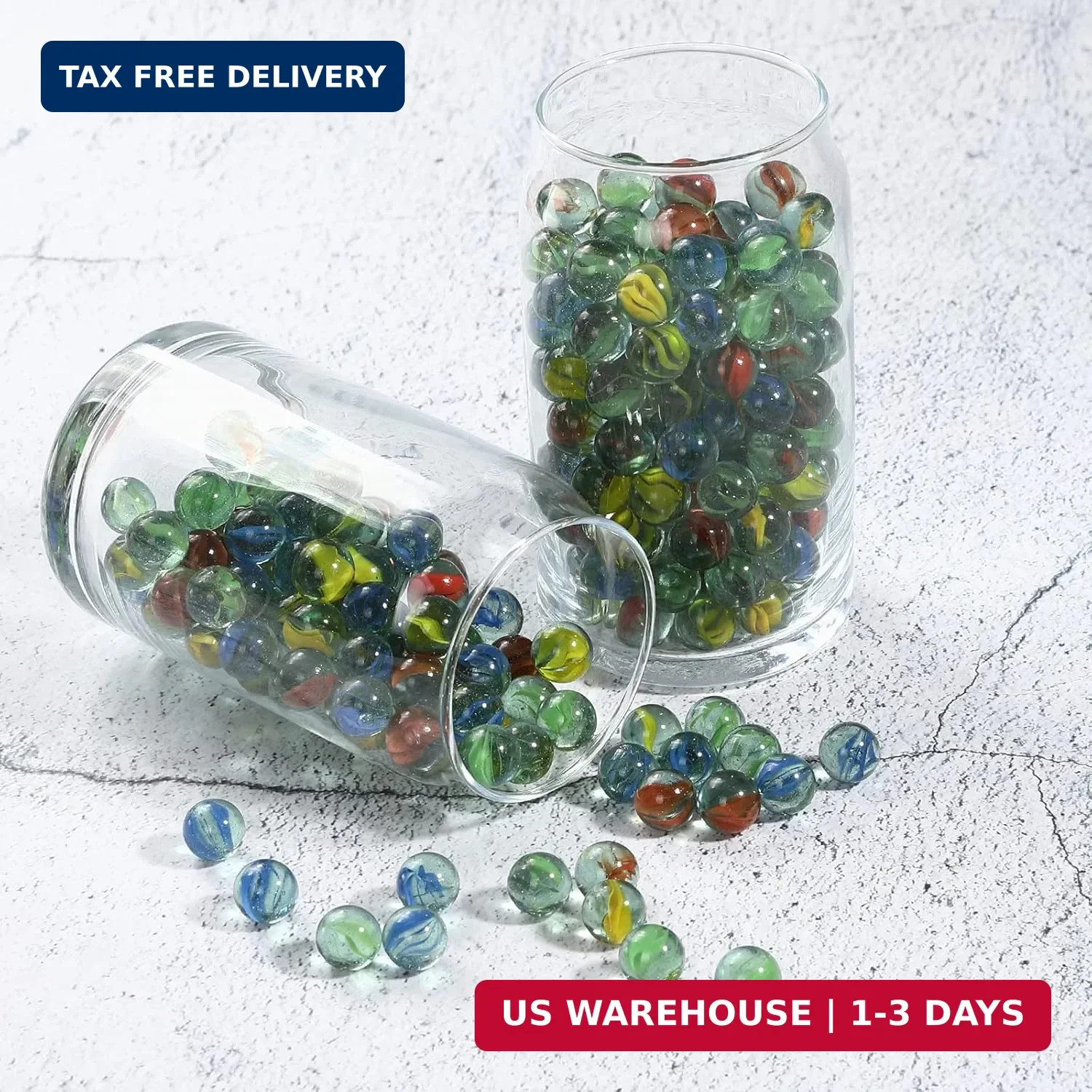 CHUKEMAOYI Marbles Cats Eyes Glass Marble/Sling Shot Ammo 1000 pcs. Size is Appr