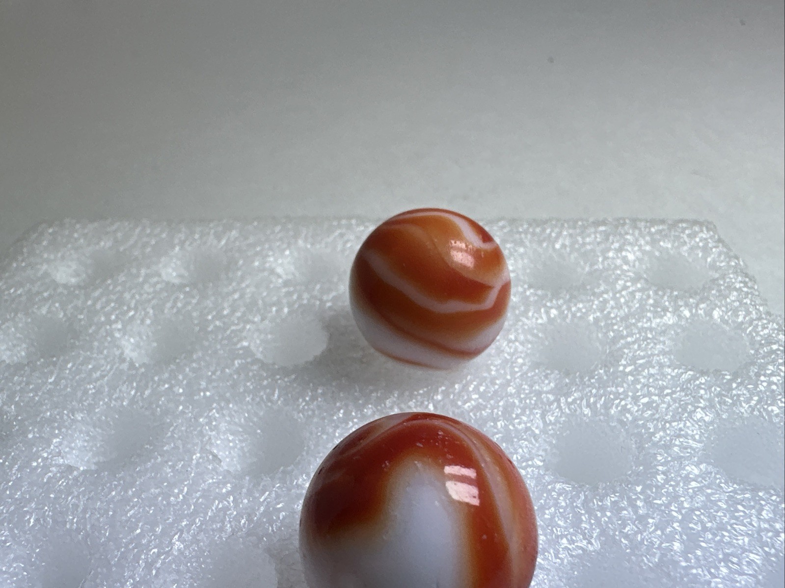 350 Lot Of 6 Vintage Alley Agate Swirl Marbles! .535-.735”