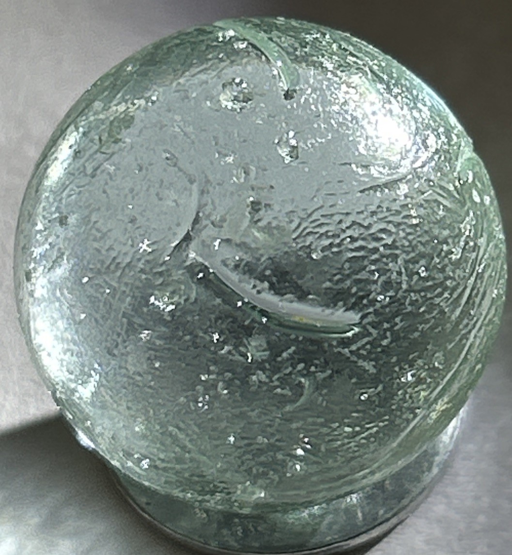 BB Marbles: Leighton Ground Pontil Transition . (B494) 20mm .80”