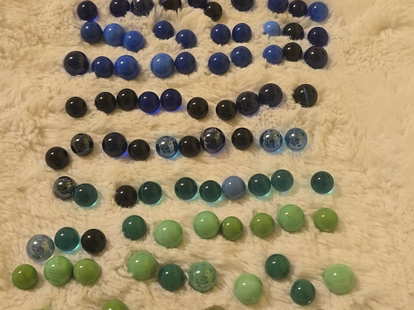 Mixed Lot Of 150+ Marbles Vintage Solid, Clear Comes Fast Shipping Blue Green