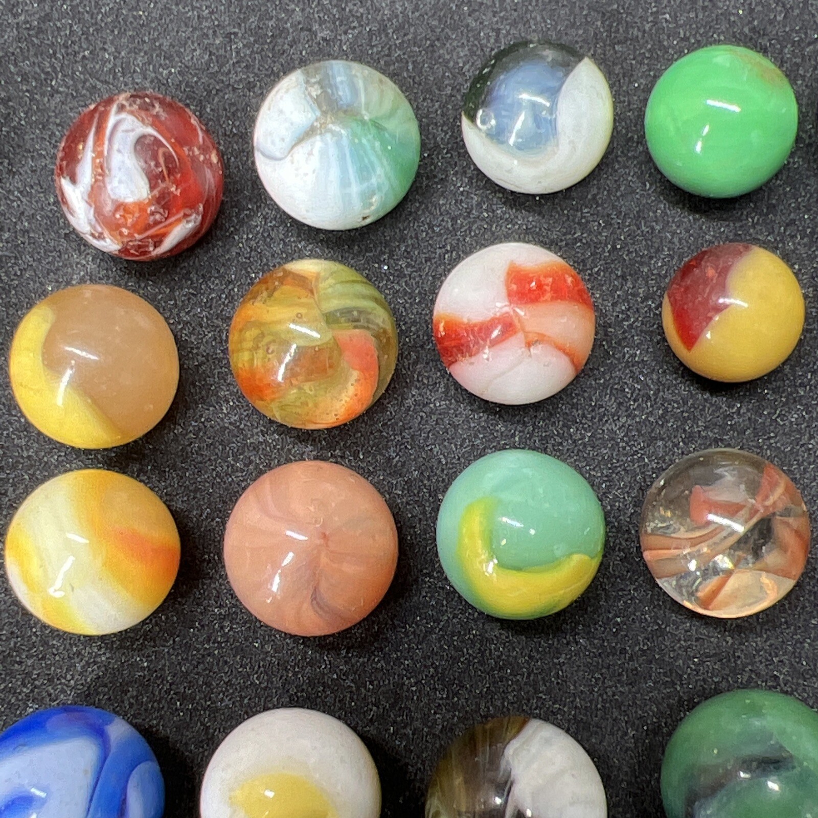 Vintage Akro Agate Peltier Christensen Glass Swirl Marble (30 Lot) Great Lot!