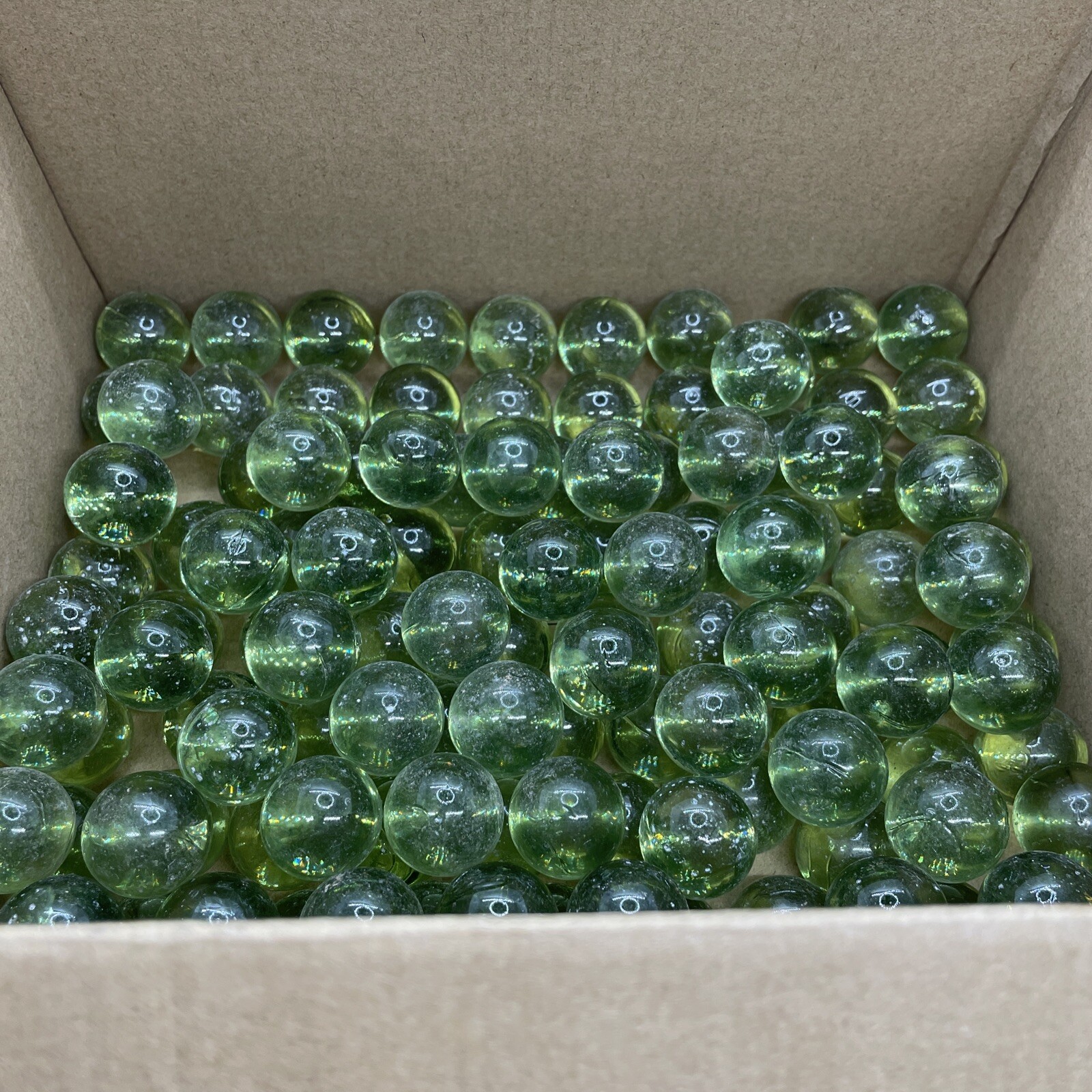 Vintage Bulk 3 Lb (117 pcs) 13/16” Glass Marbles Shooter Tumbler Aquarium Used