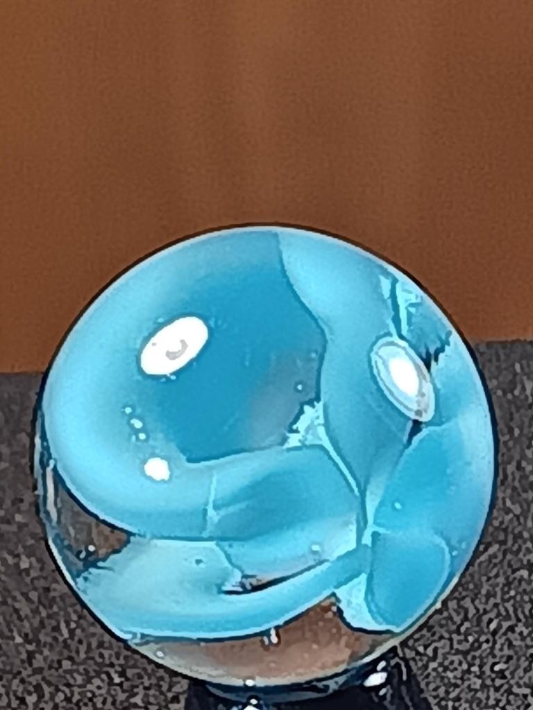 5/8″ Vitro Agate Robin’s Egg Blue Caged Cat’s Eye Near Mint Serious Marble B217