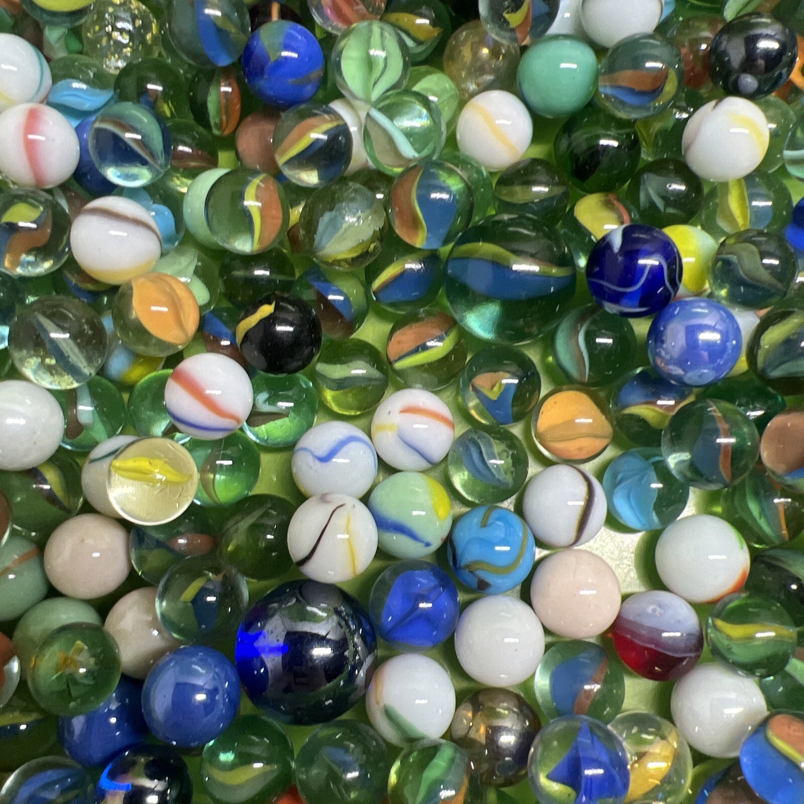 ESTATE FINDS Marbles Large Variety Lot Great Pieces Unsearched See Pictures 7lbs