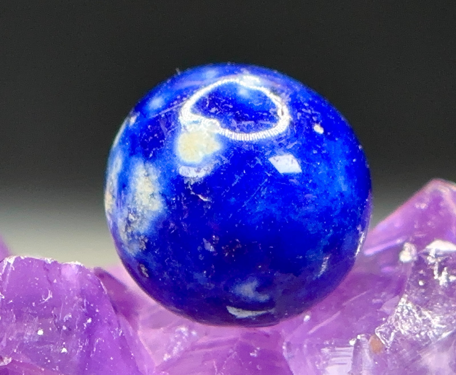 SMALL Antique Vintage Handmade Clay Bennington Marble – Cobalt Blue – .54″ Nice