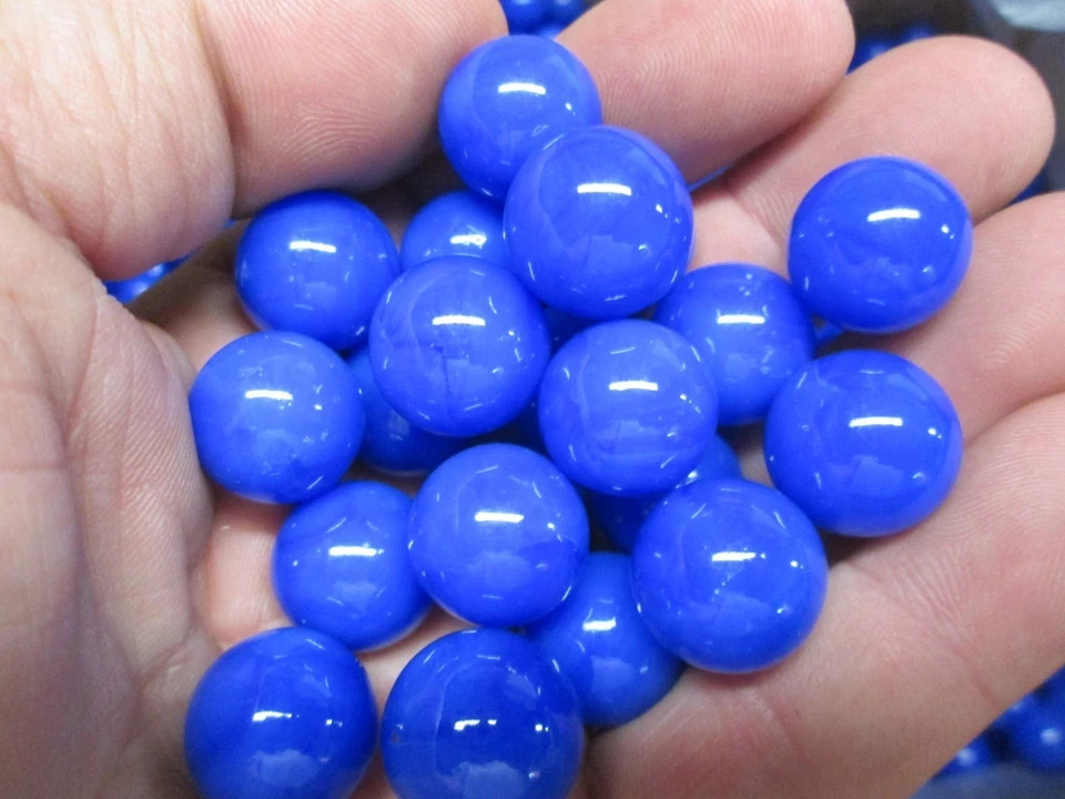 MARBLES 2 POUNDS 3/4 INCH / 19MM BLUE GAME / CHINESE CHECKER MEGA MARBLES