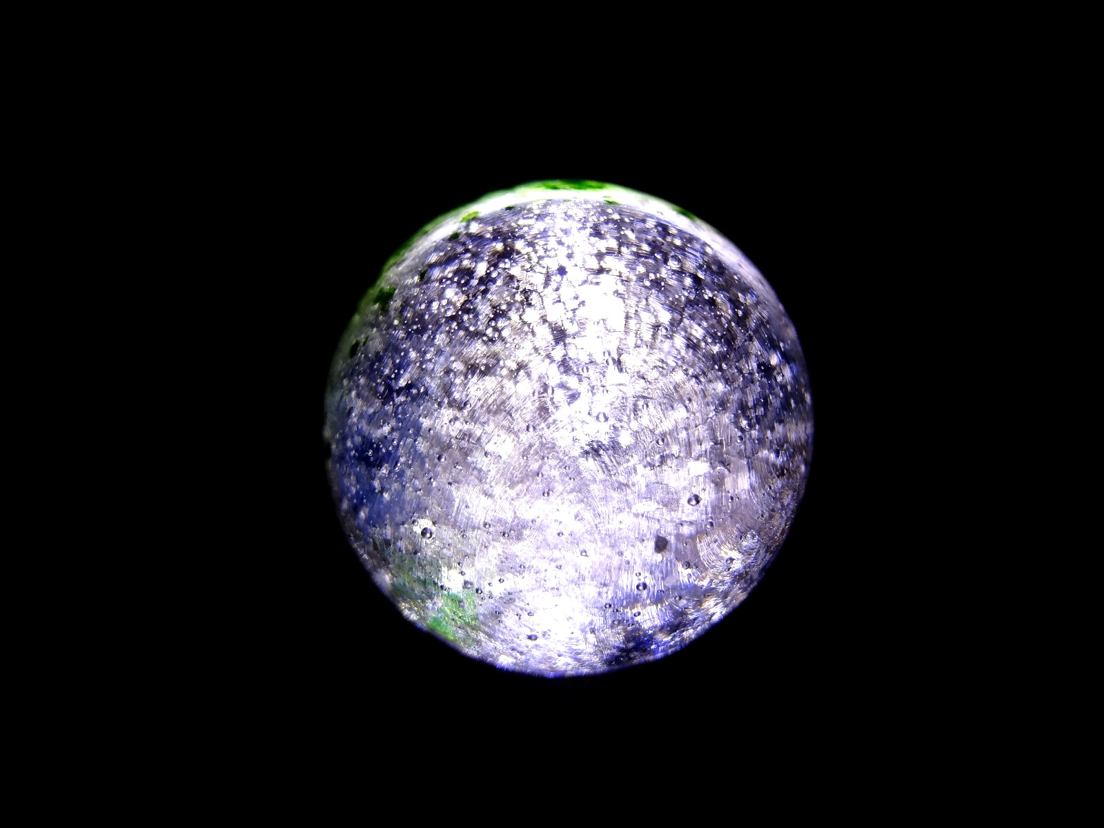 Jabo FENTON HEAVY AVENTURINE Blue-Green w/Lavender -Pink WET MINT
