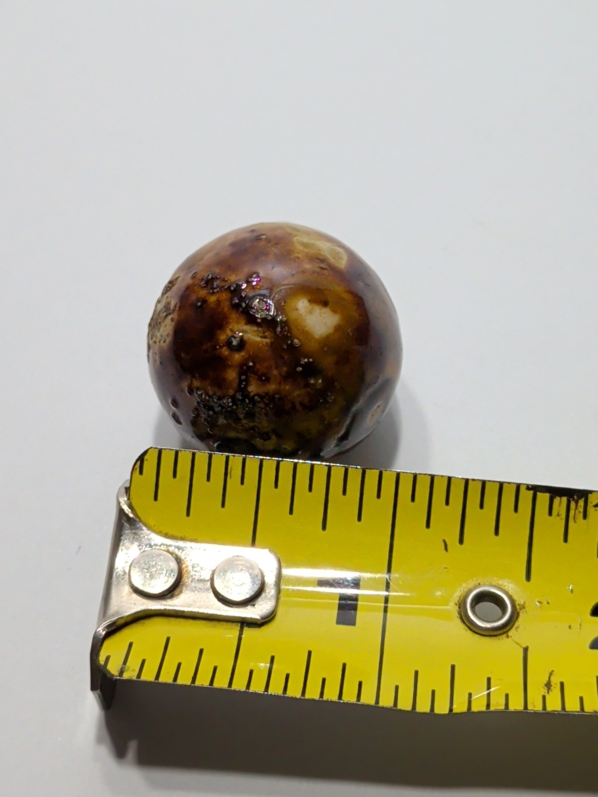 ✨ANTIQUE✨ German Bennington Hard Clay Marble Shooter Size 1″ Brown Primitive