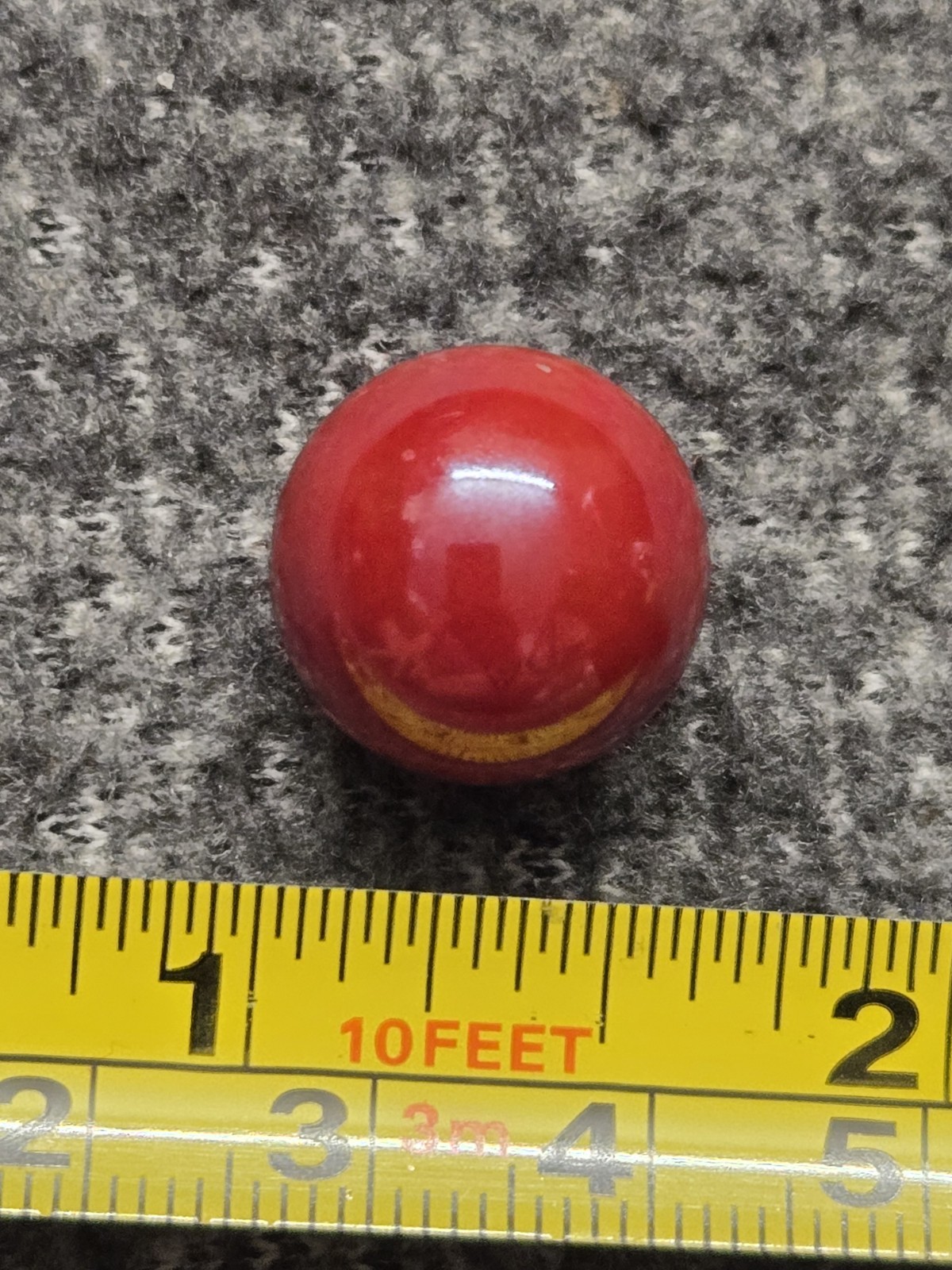 🔥 Vintage CAC Rare Red Brick Swirl Christensen Marble